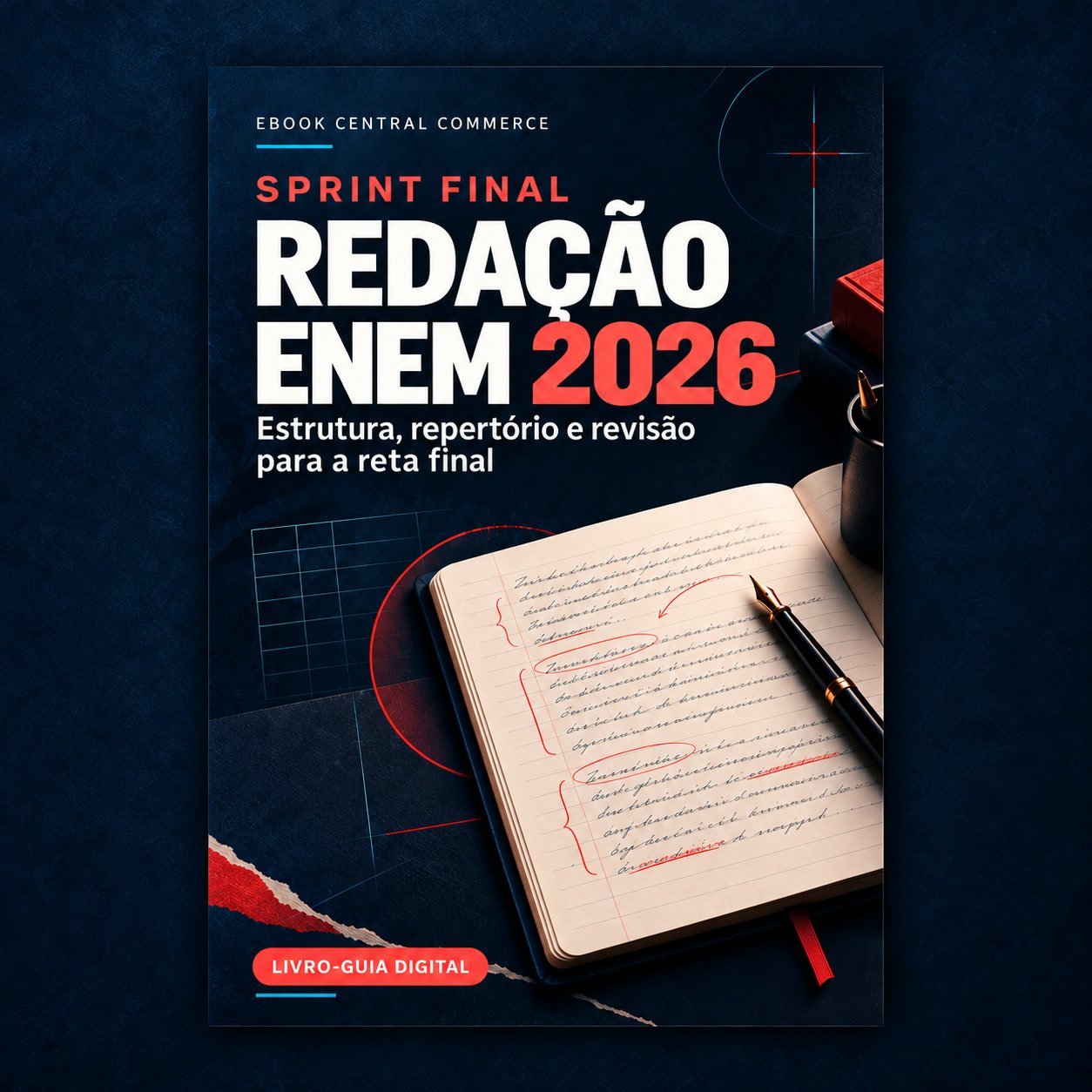 Capa de Redação ENEM 2026 — Sprint Final