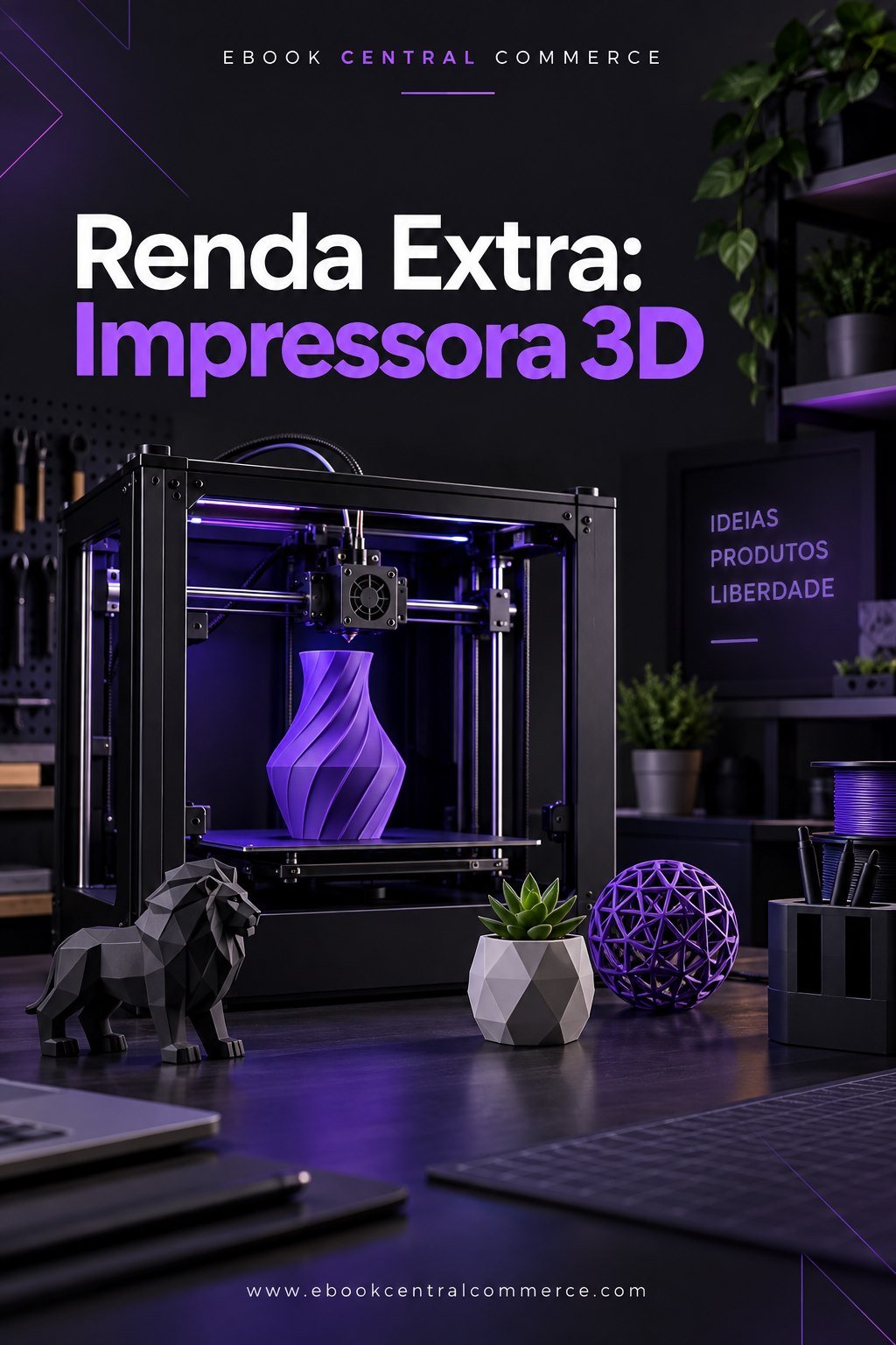 Capa de Renda Extra com Impressora 3D